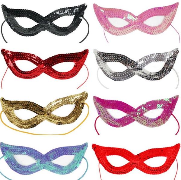 Paillettes Cat Women Girl Party Maschera per gli occhi Carnevale veneziano Maschere per feste in maschera Natale Halloween Navidad SN906