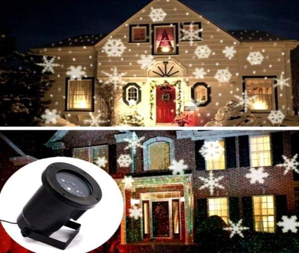 Luci a LED per fiocchi di neve Proiettore di luci natalizie per esterni Giardino Impermeabile Vacanze Decorazione per albero di Natale Illuminazione paesaggistica q1711302755939