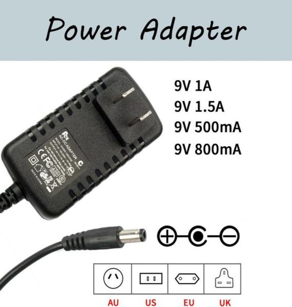 9V AC DC Netzteil 15A1A800mA500mA Strom negativ innen positiv außen3225125