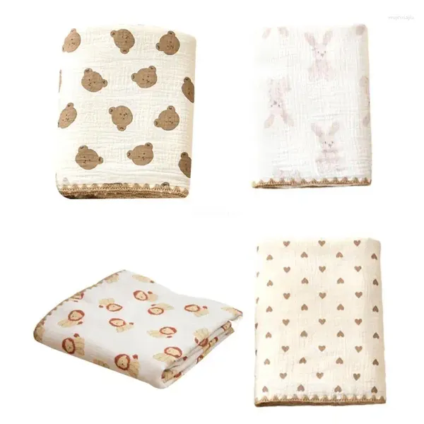 Одеяла, хлопковое муслиновое пеленальное одеяло для маленьких мальчиков или девочек, легкое, Прямая поставка