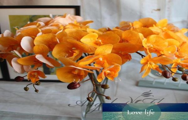 8 pçslote flores artificiais toque real orquídea traça artificial orquídea borboleta para nova casa decoração de festival de casamento3045713