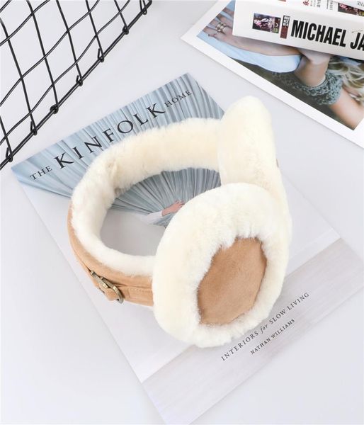 Auricolare Muffs unisex inverno inverno shearling le lana lesa peluche ragazze maschere da donna da donna in fascia per capelli più calda 2211076677086