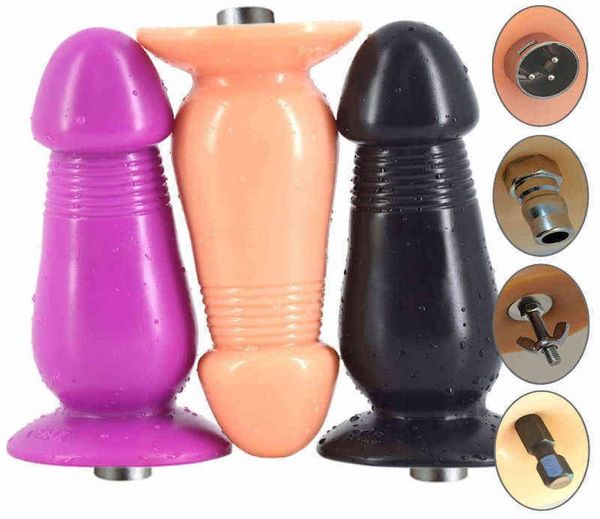 Nxy Sex Anal Toys Advanced Super Big Machine Attachement 3xlr Accessoires Cône Tour Forme Gode Plug pour Femmes Homme Y49 11192264199