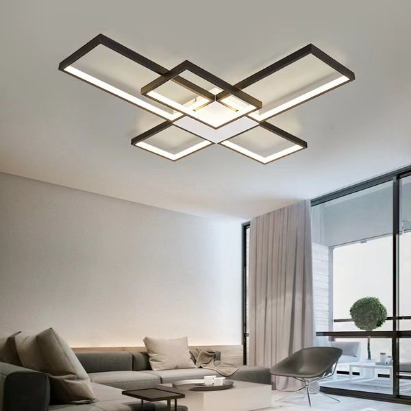 Luzes de teto LED para sala de estar quarto de jantar luminarias led de teto preto ou branco LED