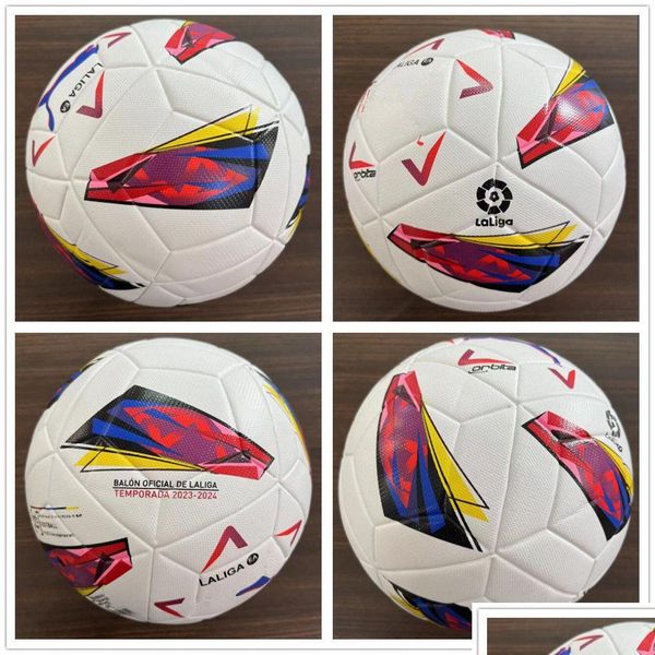 Palloni Nuovo La Liga League 2023 2024 Pallone da calcio Taglia 5 Bella partita di alta qualità Premer 23 24 Nave da calcio Senza consegna Air Drop S Dhpgs