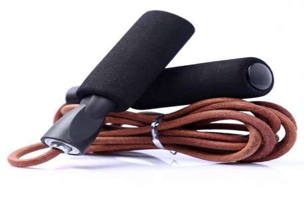 Jump Ropes 1pcs Pro Leather Skipping Speed ​​Rope Fitness CrossFit Escerica Gyming Sports Competition Athletics Gear4398471