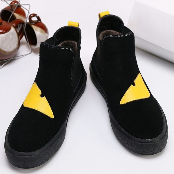 Designer de luxo masculino sapatos casuais famosa marca roma clássico novo estilo pequeno monstro alto sapato de alta qualidade couro genuíno anti slides homens sapato de salto plano tênis