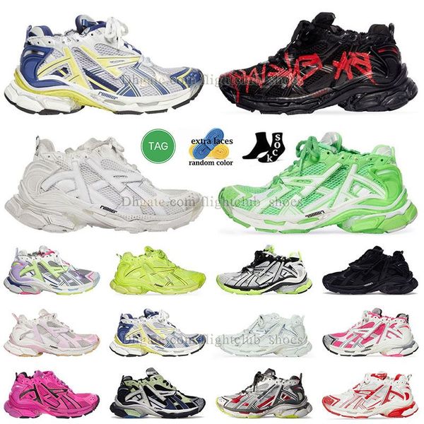 Tops track runner 7 7.0, лоферы, дизайнерская обувь, женская мужская обувь, размер 12, paris runners 77.0, Plate-Forme des Chaussures, тройные s, все черно-белые, фиолетовые, синие кроссовки