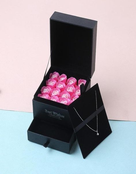 Simulation Rose Seifenblume mit Box Hochzeit Souvenir Valentinstag Geschenk Geburtstag schönes Geschenk für Mutter P20 C181126016980779