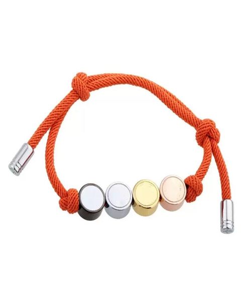 Designer menino menina cadeia pulseira fábrica preto branco laranja vermelho azul limpar pulseiras prata aço inoxidável incrustado cerâmica amor jew2820540