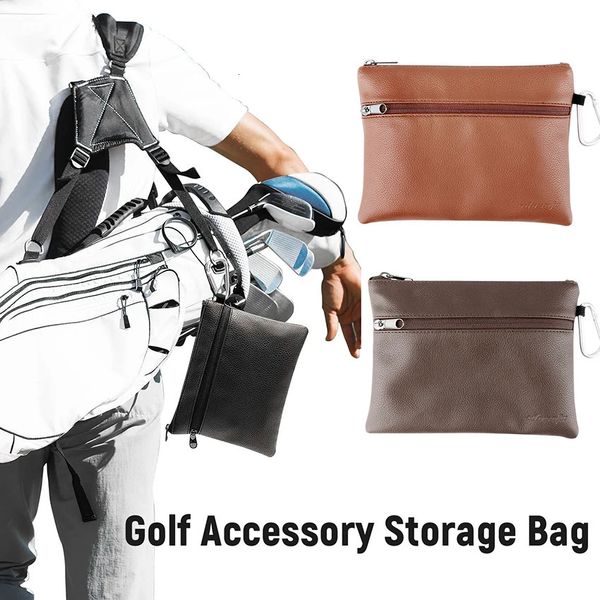 Сумки для гольфа, 1 шт., сумка для мяча для гольфа, держатель для футболки, поясная сумка, кожаная сумка для мяча для гольфа, сумка для гольфа на молнии, сумка для аксессуаров для гольфа для мужчин 231211