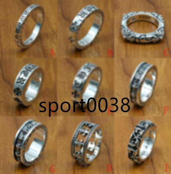 Novo 925 jóias de prata esterlina estilo vintage prata antiga artesanal designer banda anéis cruzes masculino ring1006435