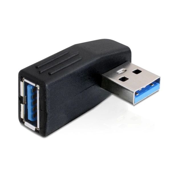 100 Stück rechtwinkliger 90-Grad-Echt-USB-3.0-Typ-A-Stecker auf Buchse M/F-Adapter-Stecker mit hoher Geschwindigkeit