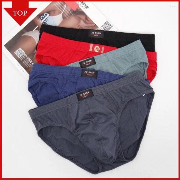 Underpants VDOGRIR M-5XL Sexy Men's Briefs Seamless Thongs Algodão Cintura Baixa Roupa Interior Homens Lingerie Confortável Femme Mens Calças