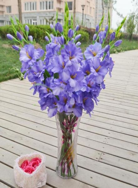 Одиночная имитация, 8 цветов, шелковое искусственное растение, орхидея, цветочная композиция, искусство для украшения гостиной, направление TH0168355010