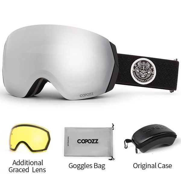 Skibrille COPOZZ Marke Professionelle Doppelschichten Antifog UV400 Männer Frauen Winter Schneemobil Brillen Snowboard Sportbrille 231211