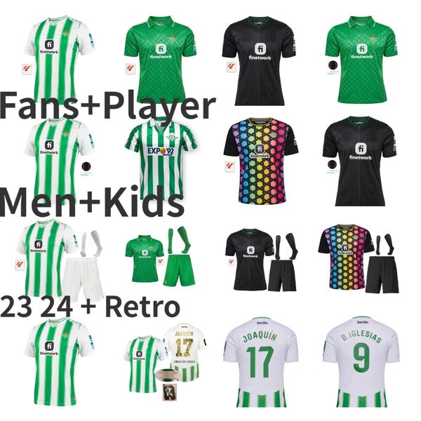 23 24 Домашняя футбольная майка Real Betis FEKIR Forever Green Manga Corta JOAQUIN B.Iglesias camiseta de futbol Juanmi 2023 2024 специальные мужские детские футболки CANALES GK