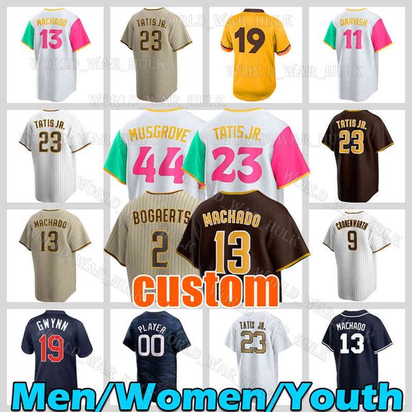 Fernando Tatis Jr. Trikot Manny Machado Baseball Xander Bogaerts Padres Joe Musgrove 7 Ha-Seong H.S. Kim Matt Carpenter Yu Darvish San Diegos Tony Gwynn Jake Cronenworth