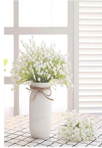 White Babies Breath Flowers Artificiale Falso Gypsophila DIY Bouquet floreale Disposizione Decorazione della casa di nozze GB5656627053