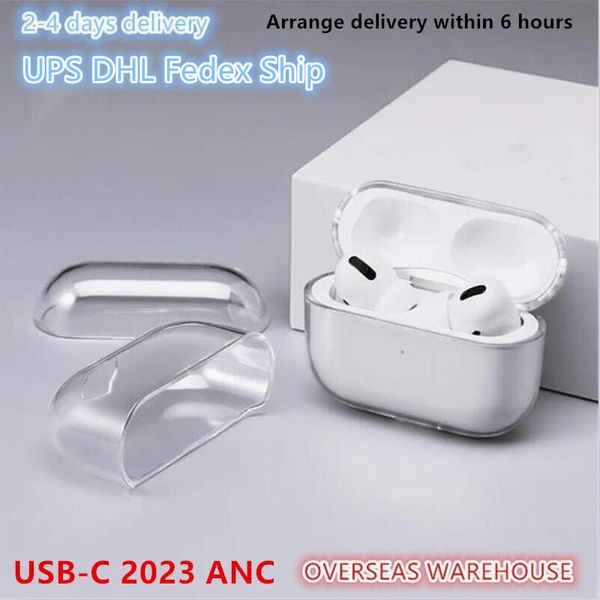 Per AirPods Pro 2 2023 USB C Pod AirPods AirPods Pro 3 Solid Silicone Carente Copertura protettiva Copertura di ricarica Wireless Wireless Box Shock Aoff