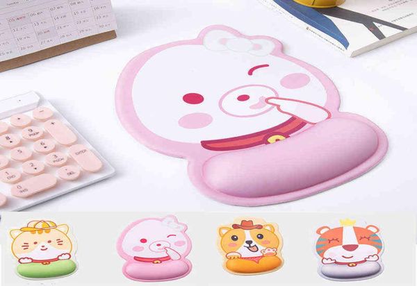 Mouse Pads Bilek Rests Cartoon Fare Pad ile Bilekle Mouse Pad 3D Kawaii Bilgisayar Dizüstü Bilgisayar Klavyesi Mousepad El Dinlenme Oyun Fareleri PA2590033