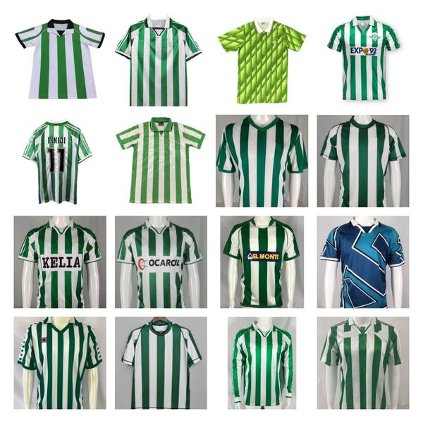 Футбольные майки REAL BETIS в стиле ретро 1976 77 81 88 89 94 95 96 97 98 2001 02 03 04 ALFONSO JARNI DENILSON винтажная футбольная рубашка FINIDI JOAQUIN JARNI RIOS FERNANDO униформа верх