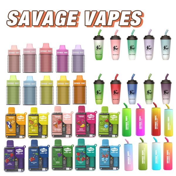 SAVAGE JUICE BOTTLE Puff 10000 Одноразовая ручка для вейпа Puffbar Электронная сигарета 22 мл Перезаряжаемый контроль воздушного потока против Bang Box 12000 Puff 9k Tornado