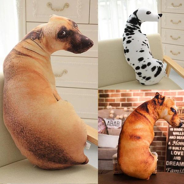 Подушка креативная 3D имитация собаки, плюшевый мягкий диван, спальня, детские забавные игрушки, украшение дома, подарки