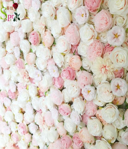 SPR 4ft8ft erröten rosa Hochzeit Rose Roll-up Blumenwand Hintergrund künstliche Blume Tischdekoration Anordnung dekorativ8566148