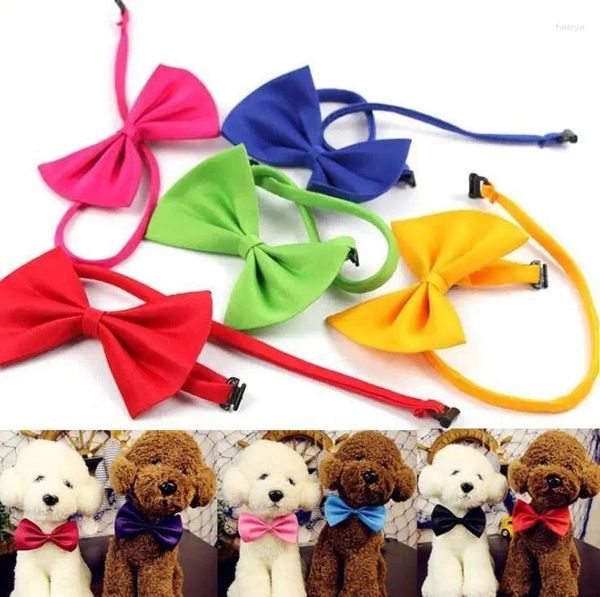 Abbigliamento per cani Fedex Dhl Pet Neck Tie Bow Bowtie Cat Grooming Supplies 14 colori 500 pezzi / lotto all'ingrosso