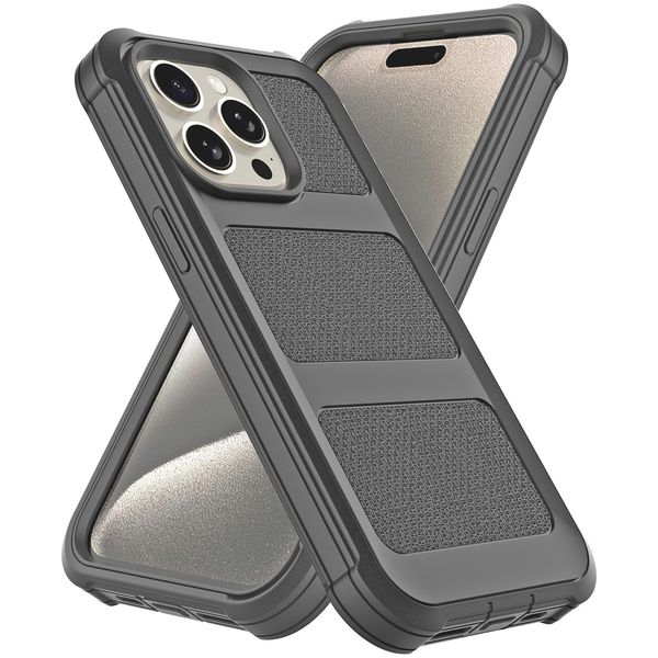 Capas de celular de venda quente para iPhone 15 Pro Max 14 Plus 13 12 11 Pro Heavy Duty Soft TPU Plástico rígido 2 em 1 Design Capa à prova de choque para homens e mulheres