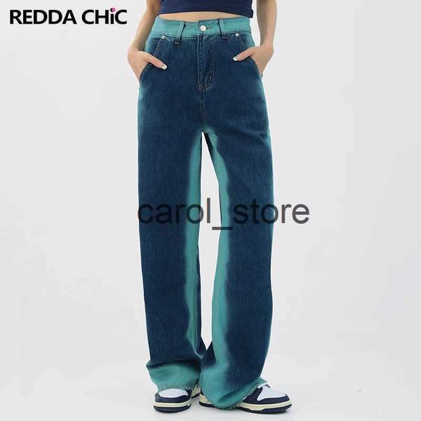 Calças masculinas Mint Gradiente Y2K Baggy Jeans para Homens Grande Tamanho Reto Calças Oversize Perna Larga Retro 90s Skater Calças Masculinas Grunge Streetwear J231208