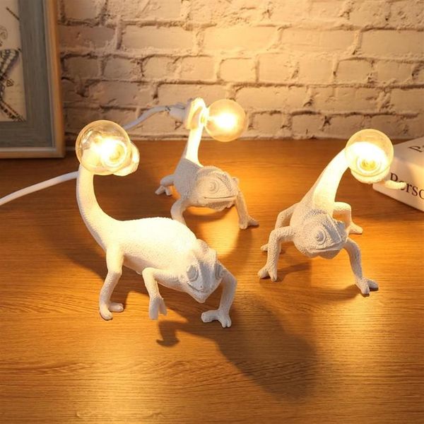 Настольные лампы, современная светодиодная лампа с изображением животных, ящерицы, скандинавский полимерный светильник для дома, гостиной, спальни, прикроватной тумбочки, освещения прохода в ресторане2184