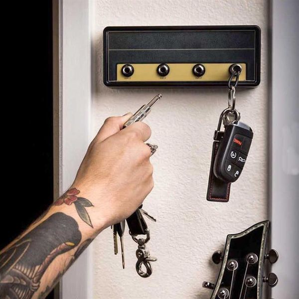 Chave rack titular porta parede casa de armazenamento guitarra chaveiro amplificador chaves plug pendurado caixa suporte organizador corrente 210609296t