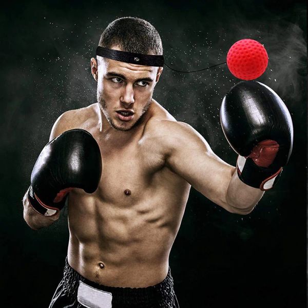 Волшебный мяч для бокса, тренировка скорости рефлекса с повязкой на голову, боксерские мячи для пробивания мячей, координация рук и глаз, принадлежности для фитнеса, боевых искусств