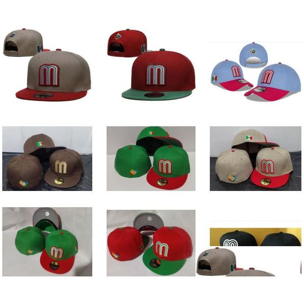 Ball Caps Top Qualität Mexiko Baseball Basketball Fußball Fans Snapbacks Hüte Angepasst Alle Teams Angepasst Snapback Hip Hop Sport Mi Dhynb