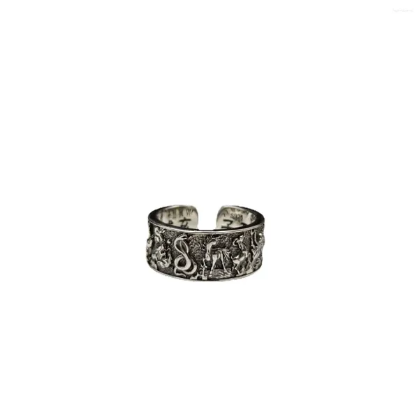 Cluster-Ringe S925 Pure Silver Ugly Yin Mao Chen hat sich nicht für den Youxu Hai Thai Ring beworben