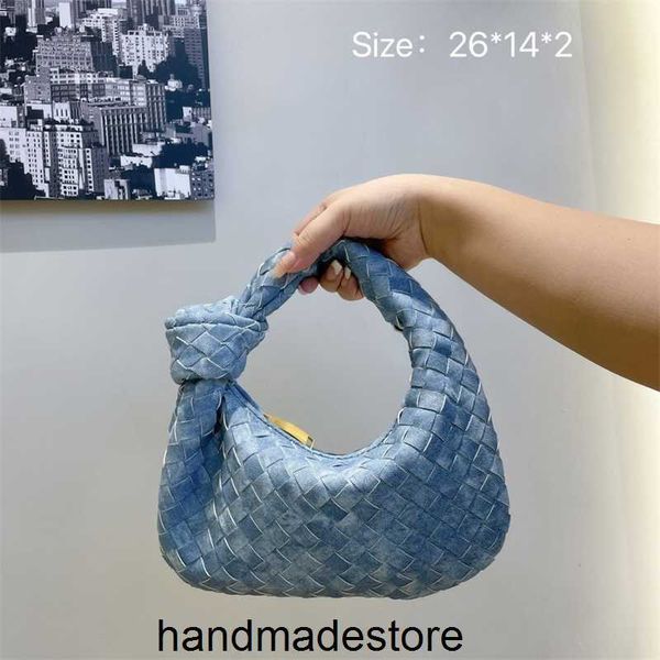 Venetaabottegaa Handtasche Damen gewebte Jodie-Tasche 2023 koreanisches Netz rot gestrickte Schleife Handheld One Shoulder Unterarmtasche Mode Einkaufstasche Knödeltaschen