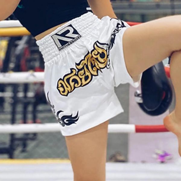 Diğer Spor Malzemeleri Yetişkinler Çocuk Muay Thai Kordon Tasarım Kickboks Şort Erkek Kızlar Dövüş Sanatları Boks Kısa Pantolon Spor Dövüşü 231211