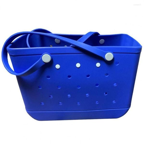 Einkaufstaschen 48 36 24 cm Frauen Ganze wasserdichte Tasche Custom Löcher Sommer Gummi Totes großer Eva Plastik