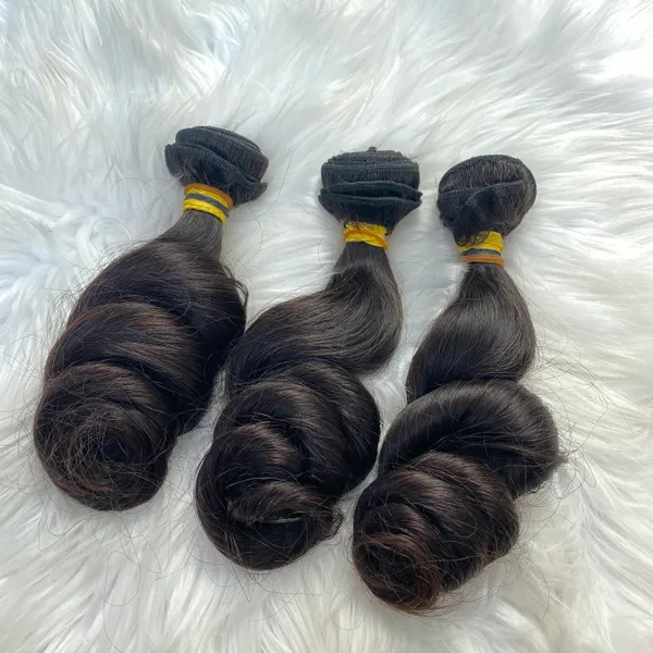 Peruano Indain Cambojano Brasileiro Natural Preto Onda Solta 100% Pacotes de Cabelo Humano Cru 3 Peças 100 g/pçs Extensões de Cabelo Virgem Moda de Alta Qualidade