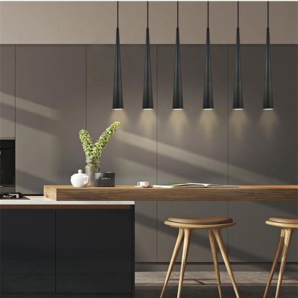 Lampade a sospensione Dimmerabile COB Cono LED Moderna Luce AlluminioMetallo Home7W 12W Lampada a sospensione Sala da pranzo Soggiorno Bar Cafe Droplight Fixtur270E