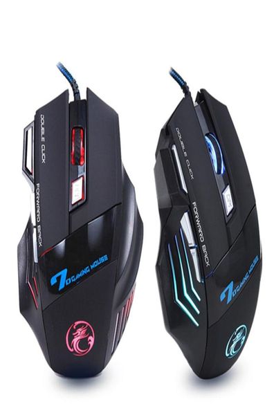 Ratos silenciosos ergonômicos com fio para jogos led 5500 dpi usb computador mouse gamer rgb x7 com cabo de luz de fundo para pc laptop6066450