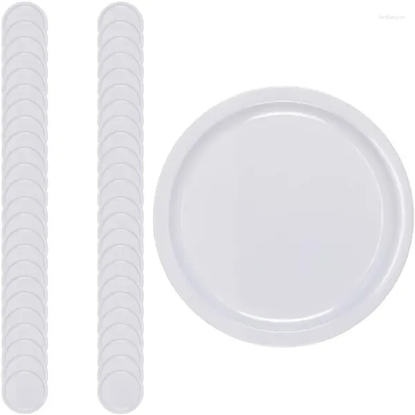 Наборы столовых приборов KL11602 Kingline Меламиновая обеденная тарелка, диаметр 10 дюймов, высота 0,76 дюйма, белая (48 шт. в упаковке)