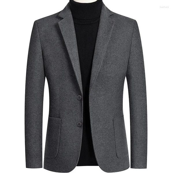 Herrenanzüge Qualität Männlich Slim Fit Blazer Jacken Wollmäntel Männer Wollkaschmir Business Casual 4XL