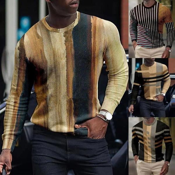 Maglioni da uomo Fantastico maglione pullover Polsini filettati alla moda Comoda felpa da uomo girocollo