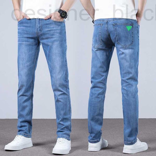 Herren-Jeans, Designer-Jeans, leichter Luxus mit fließendem Green-Label-Jeans, schmal geschnittene, gerade Röhre für Herren, dünner Sommerstil, neue Freizeithose DV6F