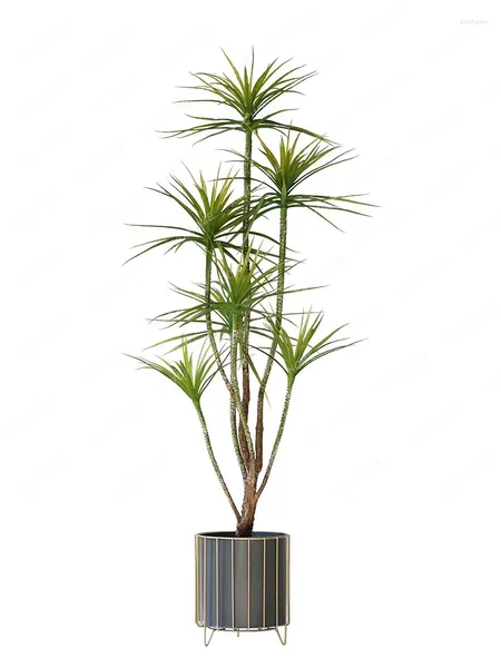 Fiori decorativi Pianta verde Bonsai Alberi finti Coda di cavallo Ferro Soggiorno Decorazione del pavimento Ornamenti Vento silenzioso