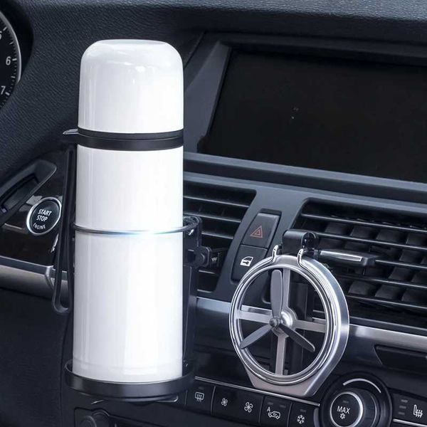 Auto Faltbare Air Outlet Tasse Halter Tragbare Wasser Trinken Flasche Lagerung Stehen Vent Drehen Fan Halter Organizer