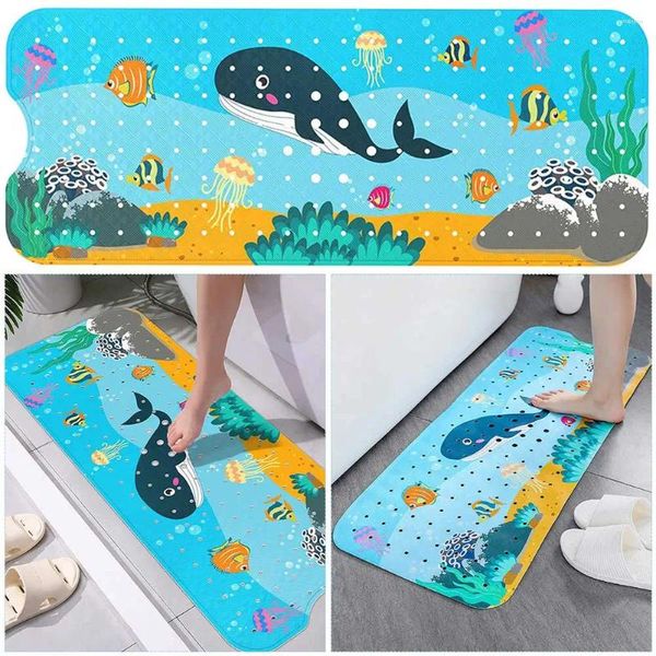 Tappetini da bagno non slip per bambini tappetino da bagno baby con fori di scarico 40x16 in doccia per vasca extra grande